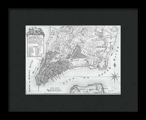 Old Map Of New York City 1767 - Framed Print