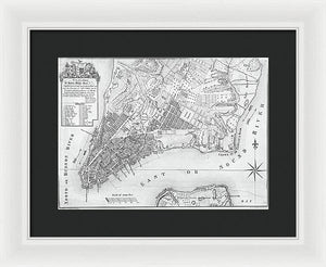 Old Map Of New York City 1767 - Framed Print