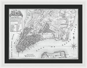 Old Map Of New York City 1767 - Framed Print