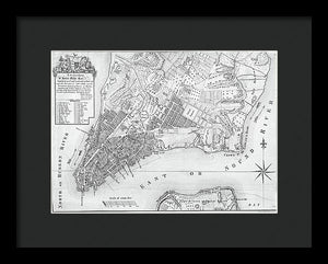 Old Map Of New York City 1767 - Framed Print