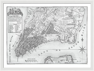 Old Map Of New York City 1767 - Framed Print