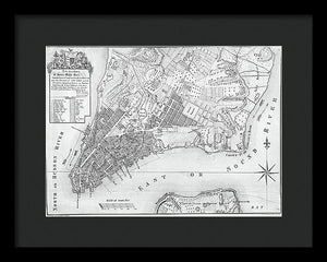 Old Map Of New York City 1767 - Framed Print