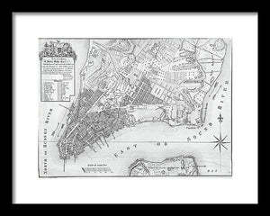 Old Map Of New York City 1767 - Framed Print