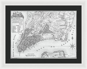 Old Map Of New York City 1767 - Framed Print