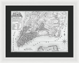 Old Map Of New York City 1767 - Framed Print