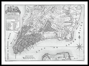 Old Map Of New York City 1767 - Framed Print