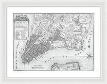 Load image into Gallery viewer, Old Map Of New York City 1767 - Framed Print