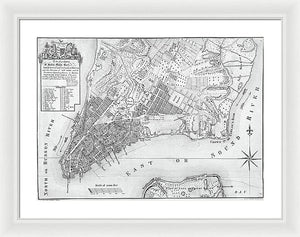 Old Map Of New York City 1767 - Framed Print