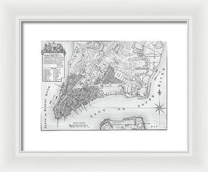 Old Map Of New York City 1767 - Framed Print