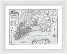 Load image into Gallery viewer, Old Map Of New York City 1767 - Framed Print