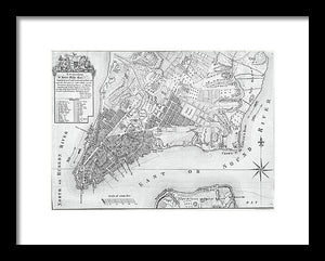 Old Map Of New York City 1767 - Framed Print