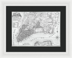 Old Map Of New York City 1767 - Framed Print