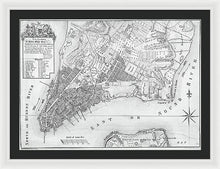 Load image into Gallery viewer, Old Map Of New York City 1767 - Framed Print