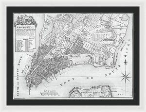 Old Map Of New York City 1767 - Framed Print