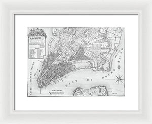 Old Map Of New York City 1767 - Framed Print