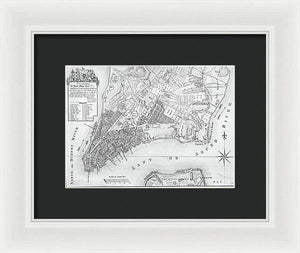 Old Map Of New York City 1767 - Framed Print