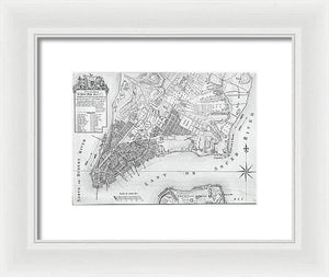 Old Map Of New York City 1767 - Framed Print