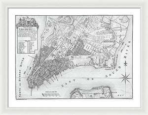 Old Map Of New York City 1767 - Framed Print