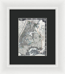 Old Map Of New York City 1900 - Framed Print