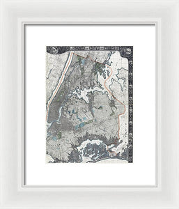 Old Map Of New York City 1900 - Framed Print