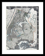 Load image into Gallery viewer, Old Map Of New York City 1900 - Framed Print