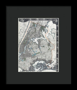 Old Map Of New York City 1900 - Framed Print