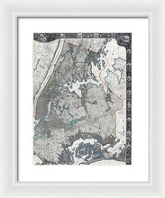 Load image into Gallery viewer, Old Map Of New York City 1900 - Framed Print