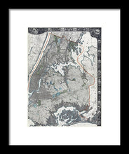 Load image into Gallery viewer, Old Map Of New York City 1900 - Framed Print