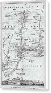 Old New York City Map 1656 - Canvas Print