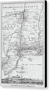 Old New York City Map 1656 - Canvas Print