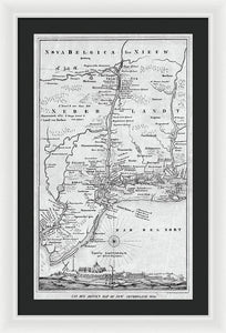 Old New York City Map 1656 - Framed Print