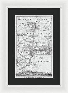 Old New York City Map 1656 - Framed Print