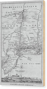 Old New York City Map 1656 - Wood Print