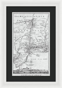 Old New York City Map 1656 - Framed Print