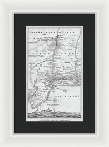 Old New York City Map 1656 - Framed Print