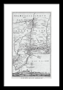 Old New York City Map 1656 - Framed Print