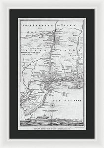 Old New York City Map 1656 - Framed Print