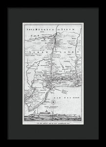 Old New York City Map 1656 - Framed Print