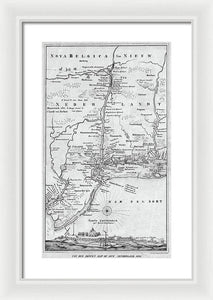 Old New York City Map 1656 - Framed Print