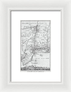 Old New York City Map 1656 - Framed Print