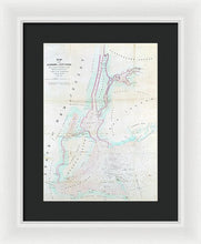 Load image into Gallery viewer, Old Map Of New York Harbor 1857 - Framed Print
