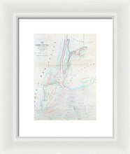 Load image into Gallery viewer, Old Map Of New York Harbor 1857 - Framed Print