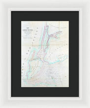 Load image into Gallery viewer, Old Map Of New York Harbor 1857 - Framed Print