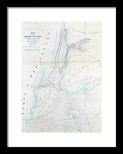 Load image into Gallery viewer, Old Map Of New York Harbor 1857 - Framed Print
