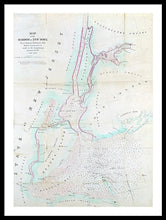 Load image into Gallery viewer, Old Map Of New York Harbor 1857 - Framed Print