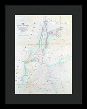 Load image into Gallery viewer, Old Map Of New York Harbor 1857 - Framed Print