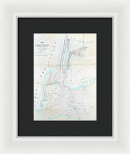 Load image into Gallery viewer, Old Map Of New York Harbor 1857 - Framed Print