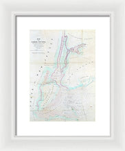 Load image into Gallery viewer, Old Map Of New York Harbor 1857 - Framed Print