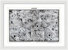 Load image into Gallery viewer, Old Night Club Map Of Harlem - Framed Print