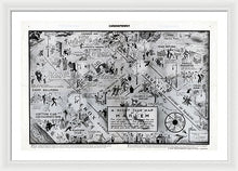 Load image into Gallery viewer, Old Night Club Map Of Harlem - Framed Print